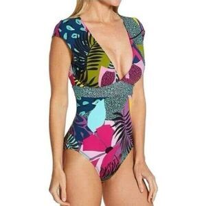 Bleu Rod Beattie Cap Sleeve Mio Jungle Book Swimsuit Bathing Suit Size 6 EUC